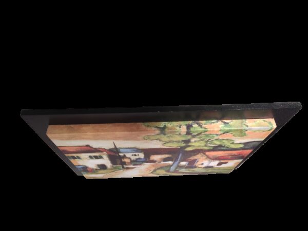 Quadretto case di campagna rettangolare con cornice nera