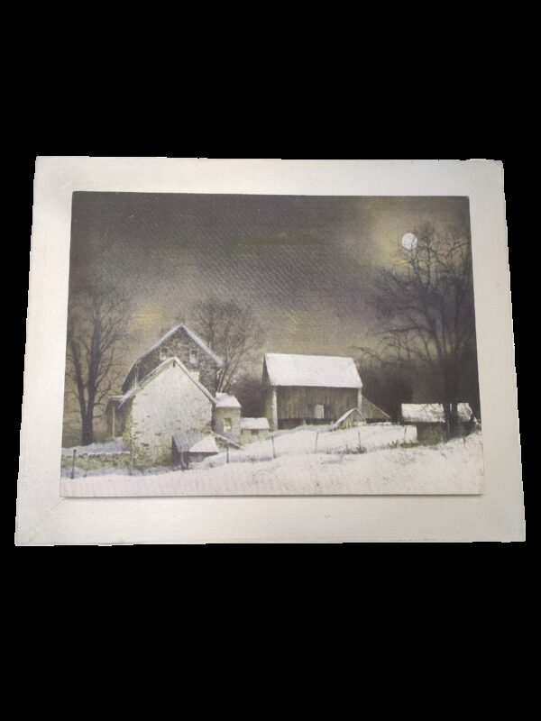 Quadro case di campagna rettangolare 50x40cm con cornice color argento