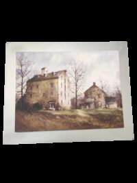 Quadro case di campagna rettangolare 50x40cm con cornice color argento
