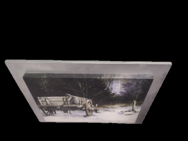 Quadro case di campagna rettangolare 50x40cm con cornice color argento