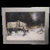 Quadro case di campagna rettangolare 50x40cm con cornice color argento