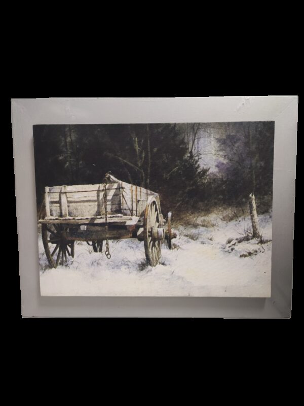 Quadro case di campagna rettangolare 50x40cm con cornice color argento