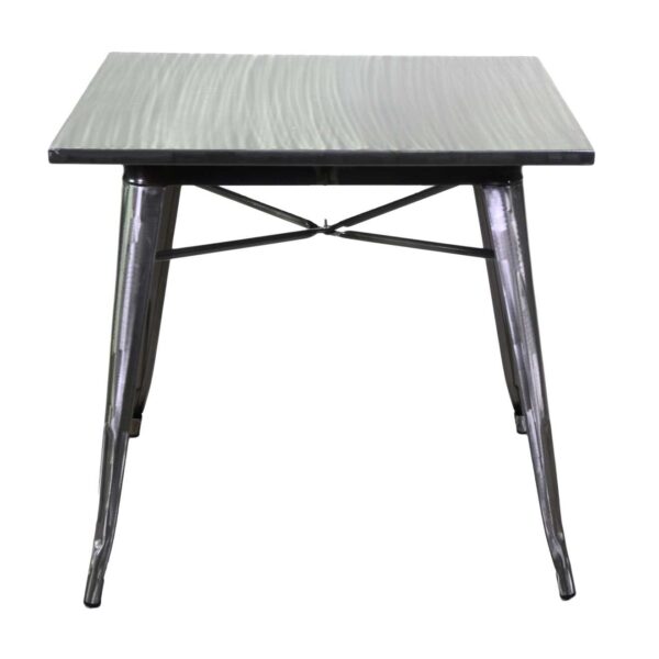 Tavolo ferro new bristol galvanizzato quadro cm80x80h76