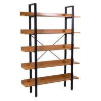 Scaffale metallo legno Achille 5 ripiani cm120x28h171