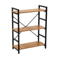 Scaffale metallo legno Achille 3 ripiani cm60x28h83,5