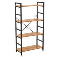 Scaffale metallo legno Achille 4 ripiani cm60x28h117