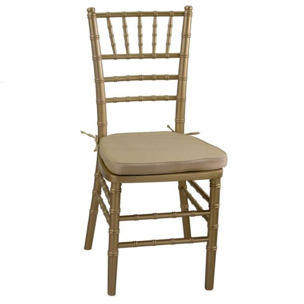 Sedia legno chiavari oro con cuscino oro cm40x40h43/92