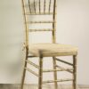Sedia legno chiavari oro con cuscino oro cm40x40h43/92