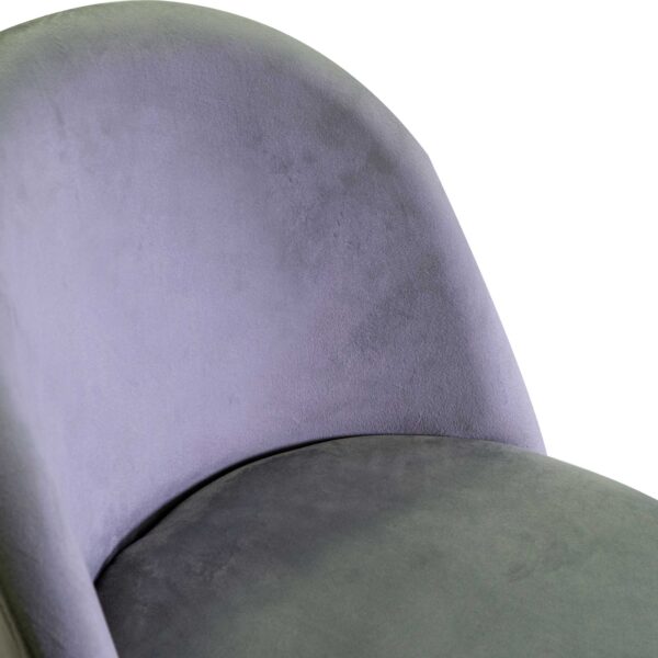 Set di 4 Sedie velluto Sammi grigio struttura nero cm50x57h47/77,5