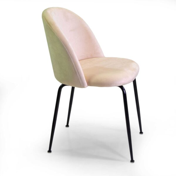 Set di 4 Sedie Sammi crema struttura nero cm50x57h47/77,5