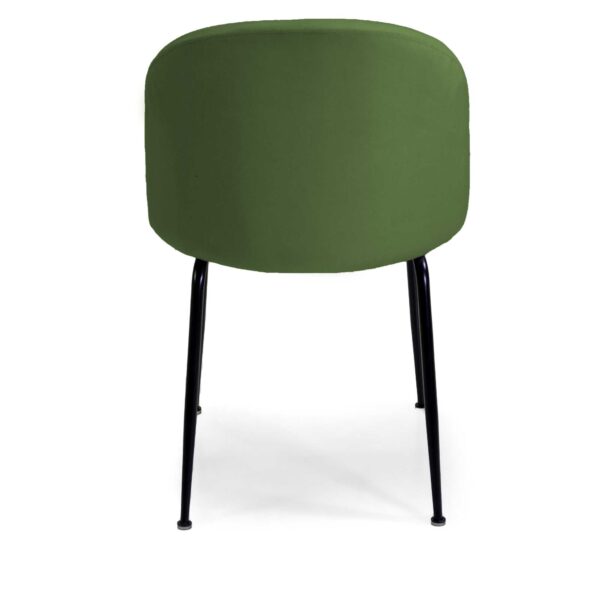 Set di 4 Sedie velluto Sammi verde struttura nero cm50x57h47/77,5