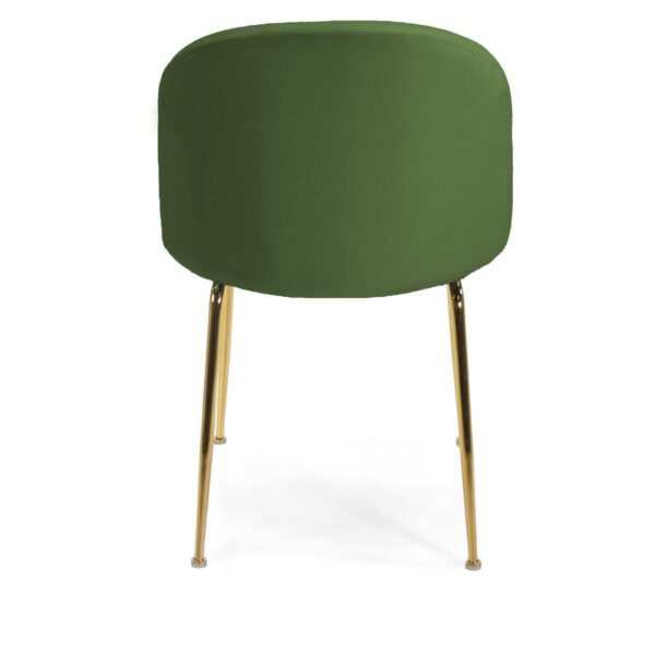 Set di 4 Sedie velluto Sammi verde struttura oro cm50x57h47/77,5