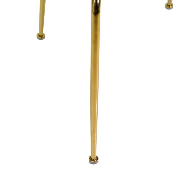 Set di 4 Sedie velluto Sammi verde struttura oro cm50x57h47/77,5