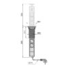 Multiconnettore estraibile Vertikal A+C, EU, Verniciato alluminio, Tecnoplastica e Alluminio.