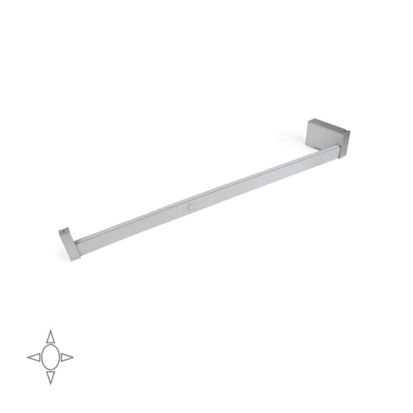 Barra appendiabili per armadi Castor con luce LED, batteria rimovibile e sensore di movimento, 558, Anodizzato opaco.