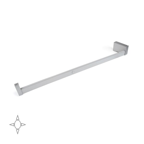 Barra appendiabili per armadi Castor con luce LED, batteria rimovibile e sensore di movimento, 858, Anodizzato opaco.