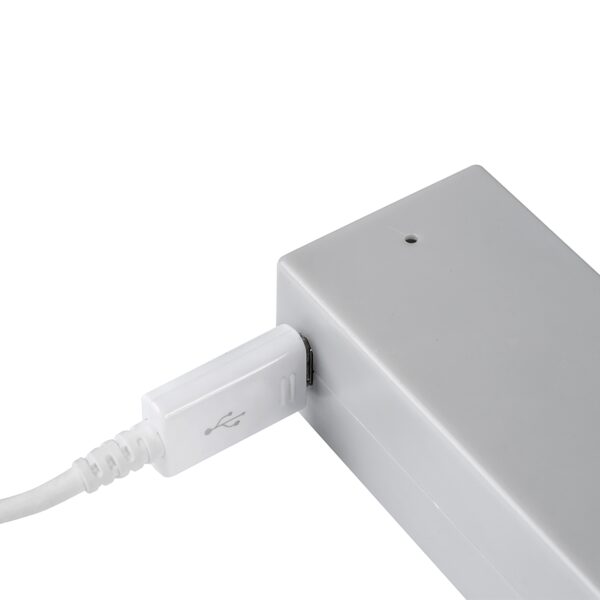 Barra appendiabili per armadi Castor con luce LED, batteria rimovibile e sensore di movimento, 1.008, Anodizzato opaco.