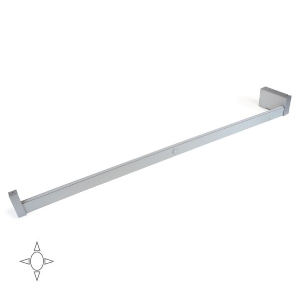 Barra appendiabili per armadi Castor con luce LED, batteria rimovibile e sensore di movimento, 1.158, Anodizzato opaco.