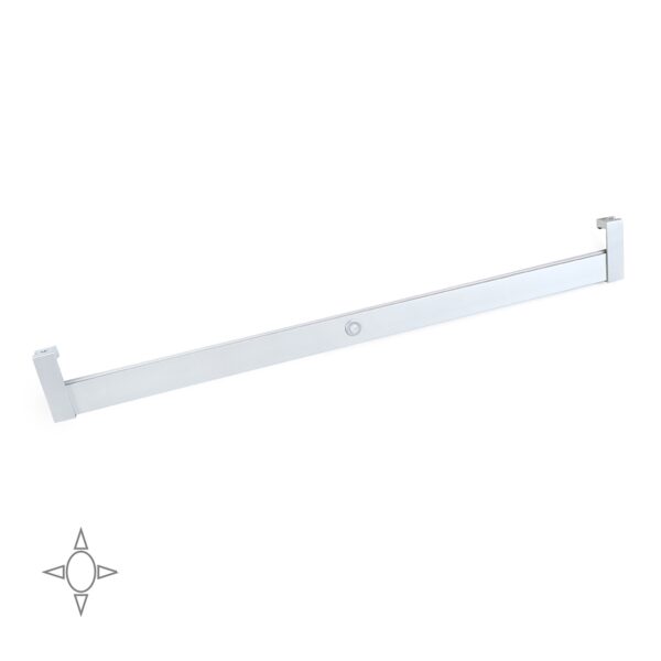 Barra appendiabili per armadi Polux con luce LED con sensore di movimento, 708, Anodizzato opaco.