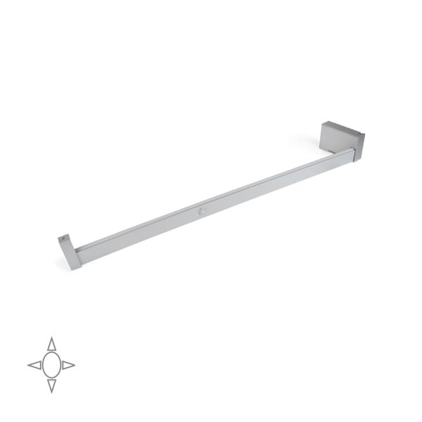 Barra appendiabili per armadi Castor con luce LED, batteria rimovibile e sensore di movimento, 708, Anodizzato opaco.