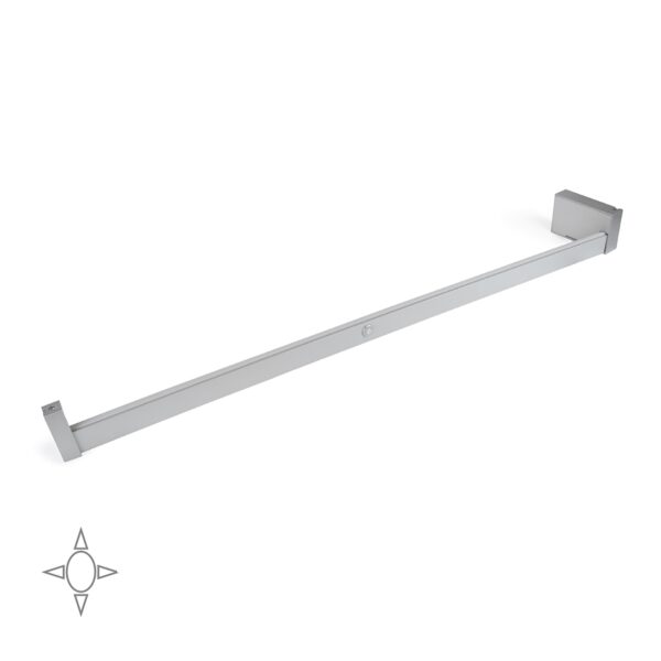 Barra appendiabili per armadi Castor con luce LED, batteria rimovibile e sensore di movimento, 1.008, Anodizzato opaco.