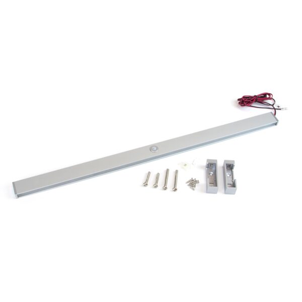 Barra appendiabili per armadi Polux con luce LED con sensore di movimento, 558, Anodizzato opaco.