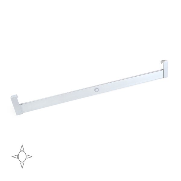 Barra appendiabili per armadi Polux con luce LED con sensore di movimento, 558, Anodizzato opaco.