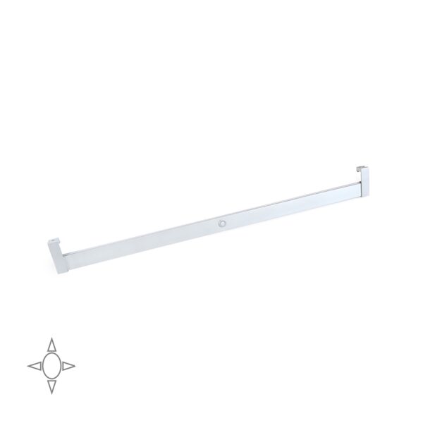 Barra appendiabili per armadi Polux con luce LED con sensore di movimento, 858, Anodizzato opaco.