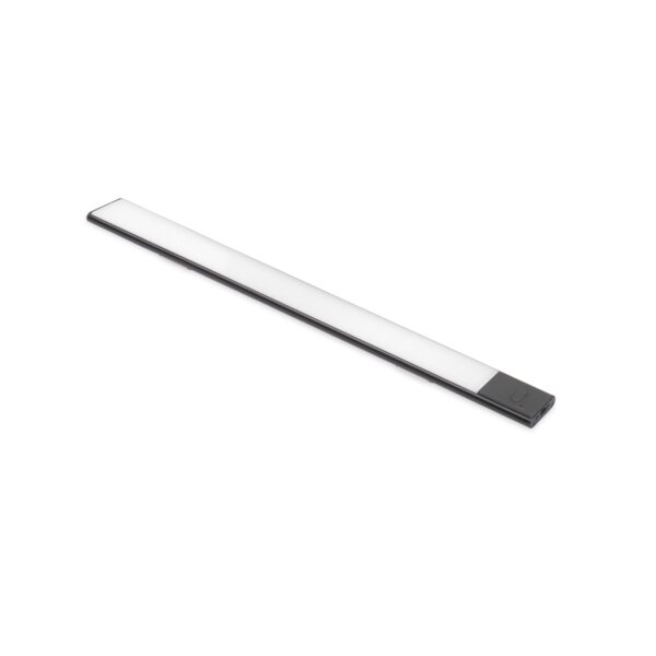 Applique LED Kaus Black ricaricabile via USB con sensore tattile di prossimità, 400mm, Verniciato nero