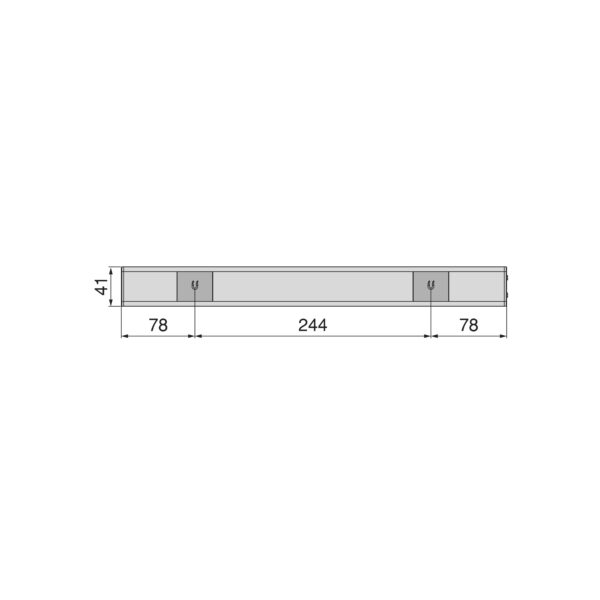 Applique LED Kaus Black ricaricabile via USB con sensore tattile di prossimità, 400mm, Verniciato nero