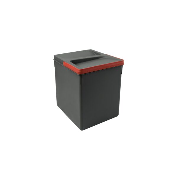 Contenitore per cassetti da cucina Recycle, Altezza 266, 1x15, Plastica grigio antracite, Tecnoplastica.