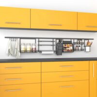 Profilo per accessori da cucina sospesi Titane, 1,1 m, Grigio antracite, Alluminio e Zama