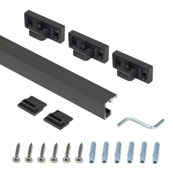 Profilo per accessori da cucina sospesi Titane, 1,1 m, Grigio antracite, Alluminio e Zama