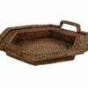 Vassoio rattan birman esagonale 2m cm44x50h7/10