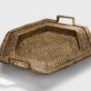 Vassoio rattan birman esagonale 2m cm44x50h7/10