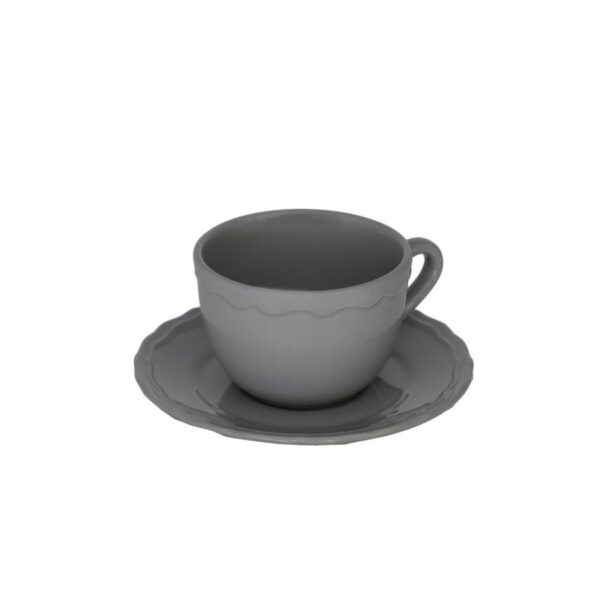 Tazza the set 6 pezzi juliet grigio c/piattino cmø9,5h7