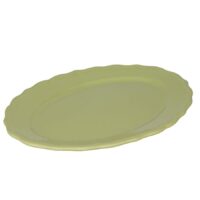 Piatto juliet verde pastello ovale cm35x26h3