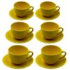 Tazza the set 6 pezzi romeo giallo c/piattino