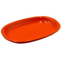 Piatto romeo arancione ovale cm36x25h4