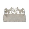 Portatovaglioli metallo farfalla crema quadrato cm16,5x16,5h6