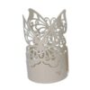 Portabicchiere metallo farfalla crema tondo cm ø8h13.5