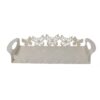 Vassoio metallo farfalla crema rettangolare cm41x20h6,5