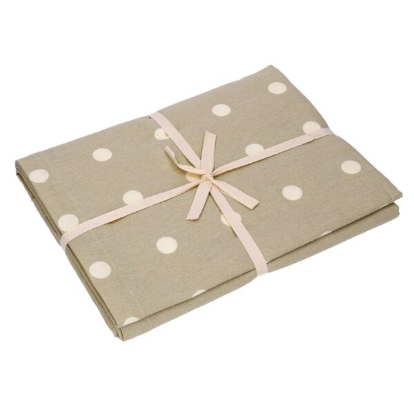 Tovaglia pop pois beige rettangolare cm140x240