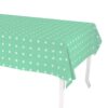 Tovaglia pop pois verde acqua rettangolare cm140x180