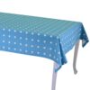 Tovaglia pop pois blu petrolio rettangolare cm140x240