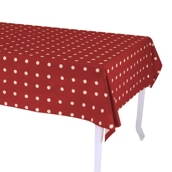 Tovaglia pop pois bordeaux rettangolarecm140x180