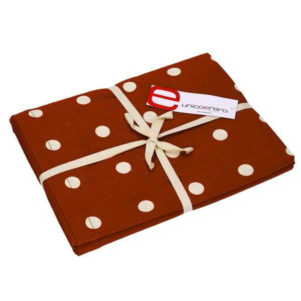 Tovaglia pop pois bordeaux rettangolarecm140x180