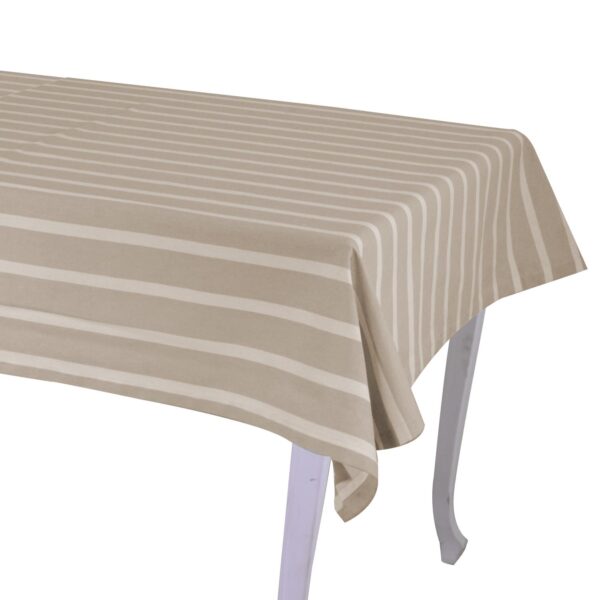 Tovaglia pop righe beige rettangolare cm140x240