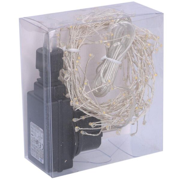 Luce filo 160 micro led bianco caldo alimentazione fissa uso esterno cm 1x1x200