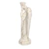 Angelo resina bianco oro con lanterna cm15x11h40
